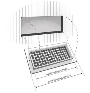 how to measure vent cover duct for register